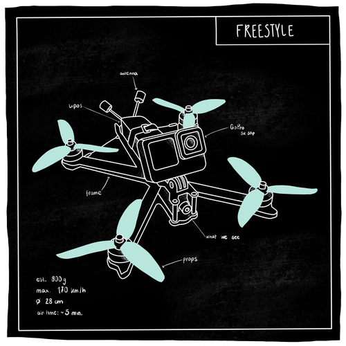 Sketch of the freestyle drone